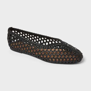 Open Box - Universal Thread - Women’s Gia Flats with Memory Foam Inso Black
